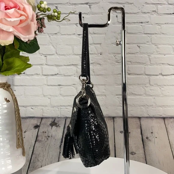 NINE WEST Black Snake Print Clutch/Wristlet Bag - Picture 3 of 17